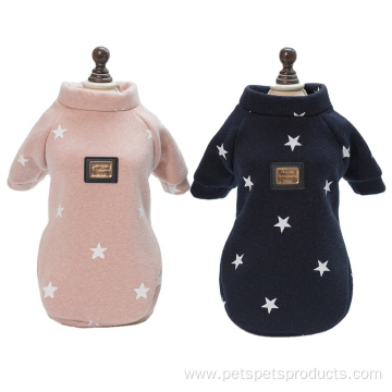 New popular Five-pointed star print small dog clothes